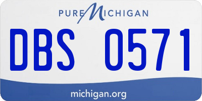 MI license plate DBS0571