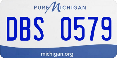 MI license plate DBS0579