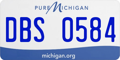 MI license plate DBS0584
