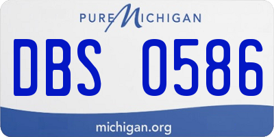 MI license plate DBS0586