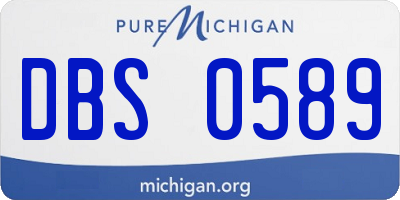 MI license plate DBS0589