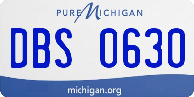 MI license plate DBS0630