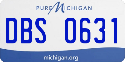 MI license plate DBS0631