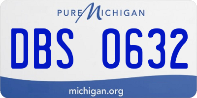 MI license plate DBS0632