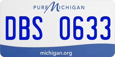 MI license plate DBS0633