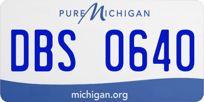 MI license plate DBS0640