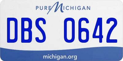 MI license plate DBS0642