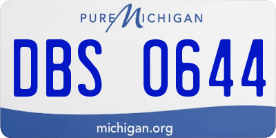 MI license plate DBS0644