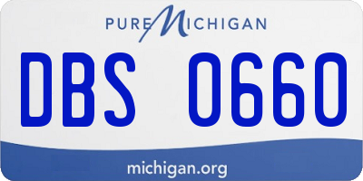 MI license plate DBS0660