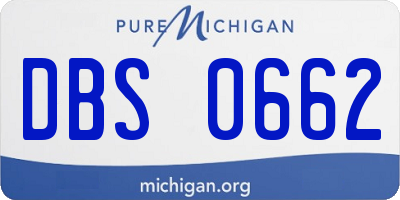MI license plate DBS0662