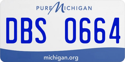 MI license plate DBS0664