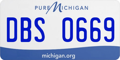MI license plate DBS0669