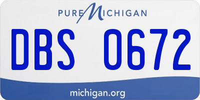 MI license plate DBS0672