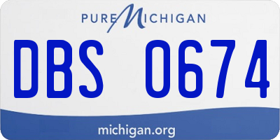 MI license plate DBS0674