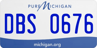 MI license plate DBS0676