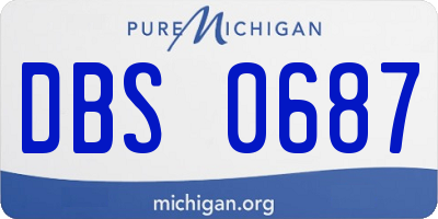 MI license plate DBS0687