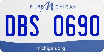 MI license plate DBS0690