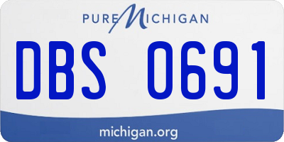 MI license plate DBS0691