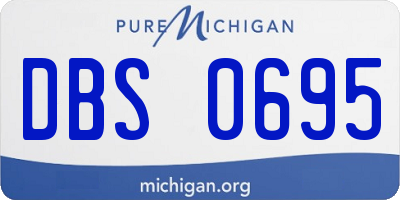 MI license plate DBS0695