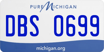 MI license plate DBS0699