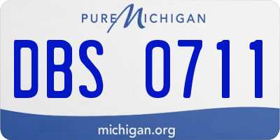 MI license plate DBS0711