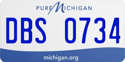 MI license plate DBS0734