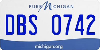 MI license plate DBS0742