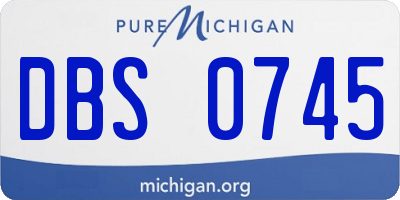 MI license plate DBS0745