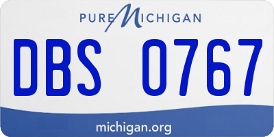MI license plate DBS0767