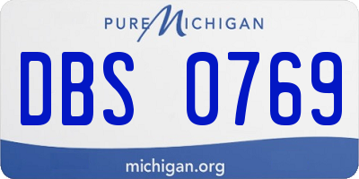MI license plate DBS0769