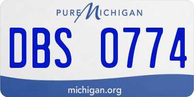 MI license plate DBS0774