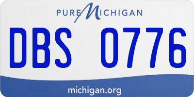 MI license plate DBS0776