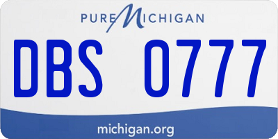 MI license plate DBS0777