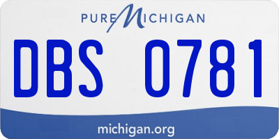 MI license plate DBS0781