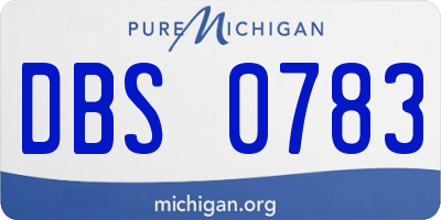 MI license plate DBS0783