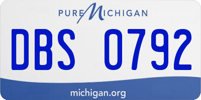 MI license plate DBS0792