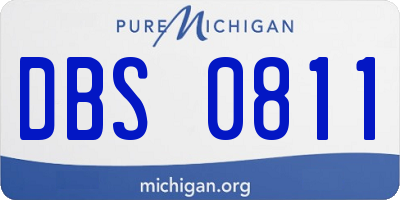 MI license plate DBS0811