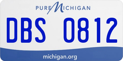 MI license plate DBS0812
