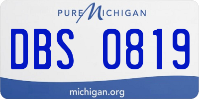 MI license plate DBS0819