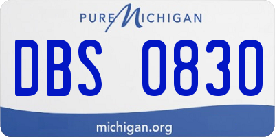 MI license plate DBS0830
