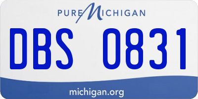 MI license plate DBS0831