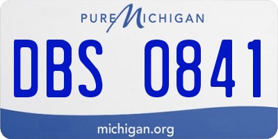 MI license plate DBS0841