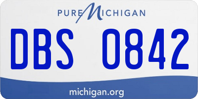 MI license plate DBS0842