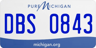 MI license plate DBS0843