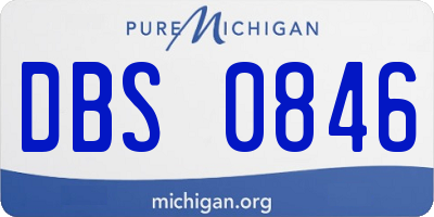 MI license plate DBS0846