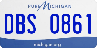 MI license plate DBS0861