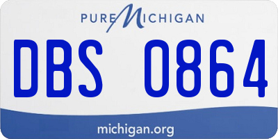 MI license plate DBS0864
