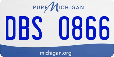 MI license plate DBS0866