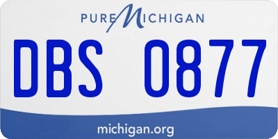 MI license plate DBS0877