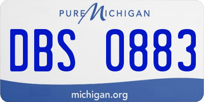 MI license plate DBS0883